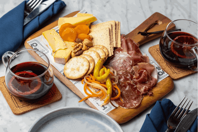 Winter warmer: Mulled wine & grazing for two ($44)