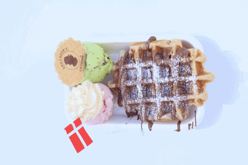 $16 Belgian Waffles at Andersens of Denmark