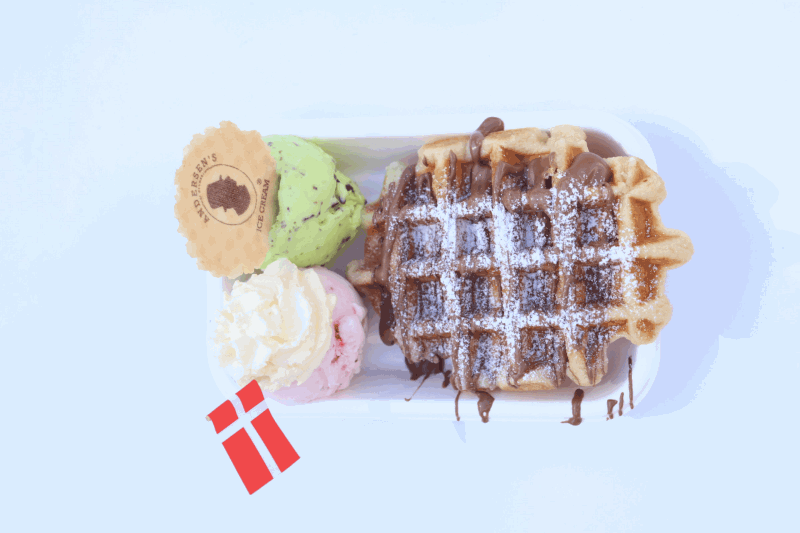$15 Belgian Waffles at Andersens of Denmark